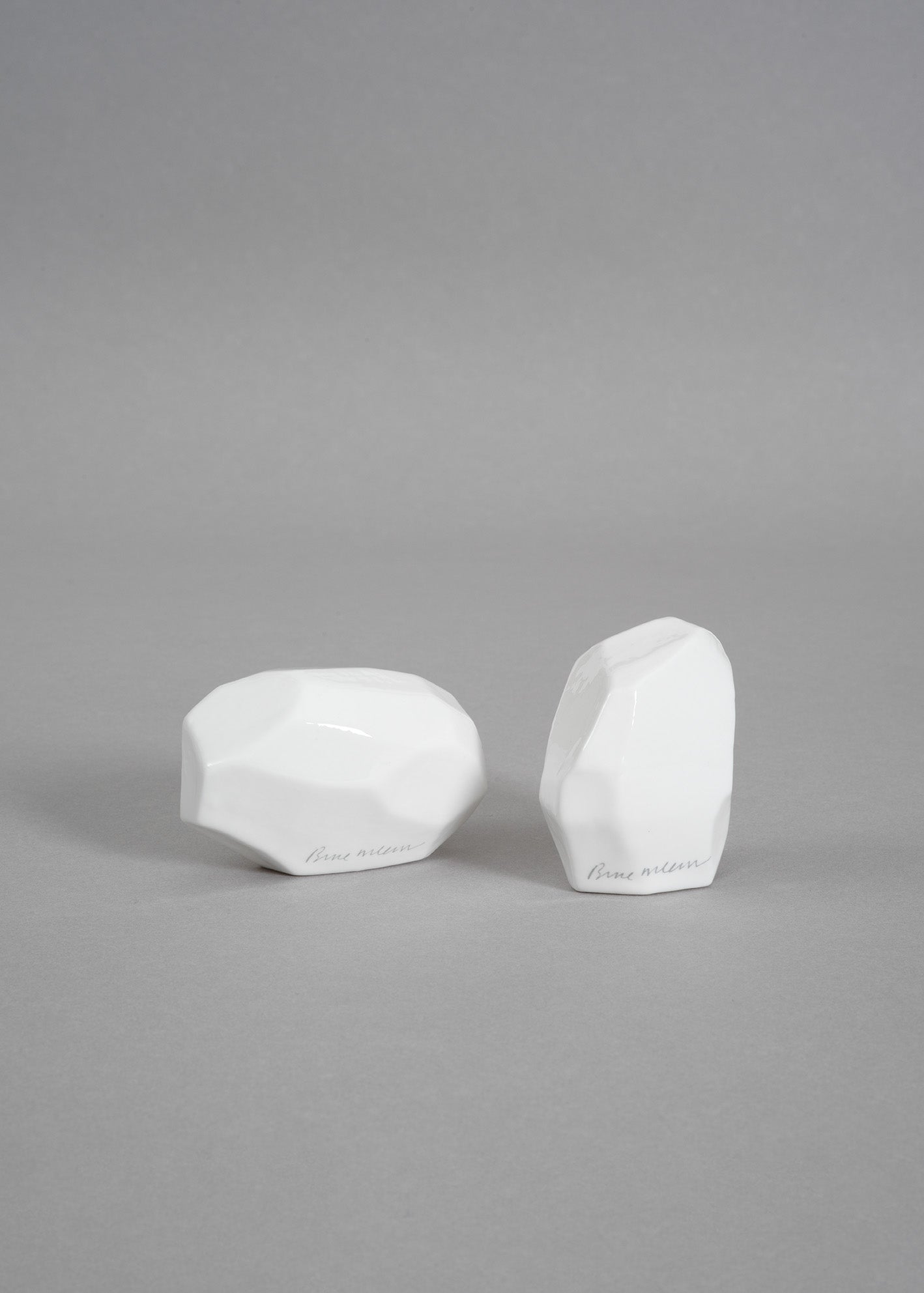 Bruce McLean, ‘Two carefully peeled potatoes in porcelain’, 2020