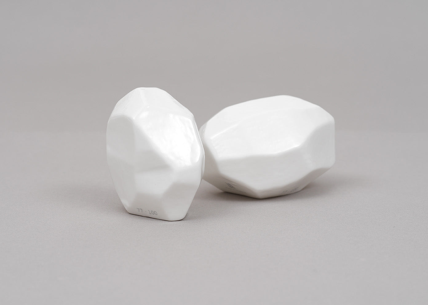 Bruce McLean, ‘Two carefully peeled potatoes in porcelain’, 2020